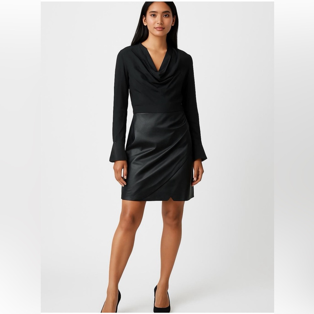 Anthropologie Black Long Sleeve Dress size 8